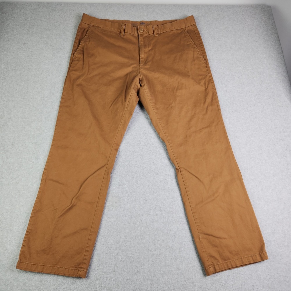 Old Navy Chino Pants Mens 38x30 Brown Ultimate Slim Stretch Twill Casual Comfort
